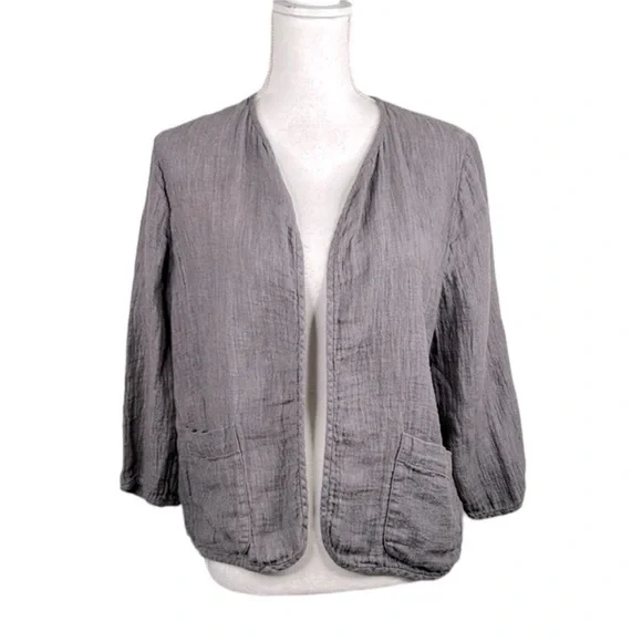 Eileen Fisher linen blend jacket - Picture 1 of 7
